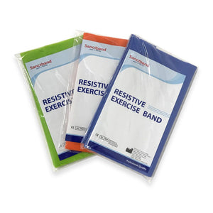 SanctBand Resistive Exercise Band - 3 Pack for home use